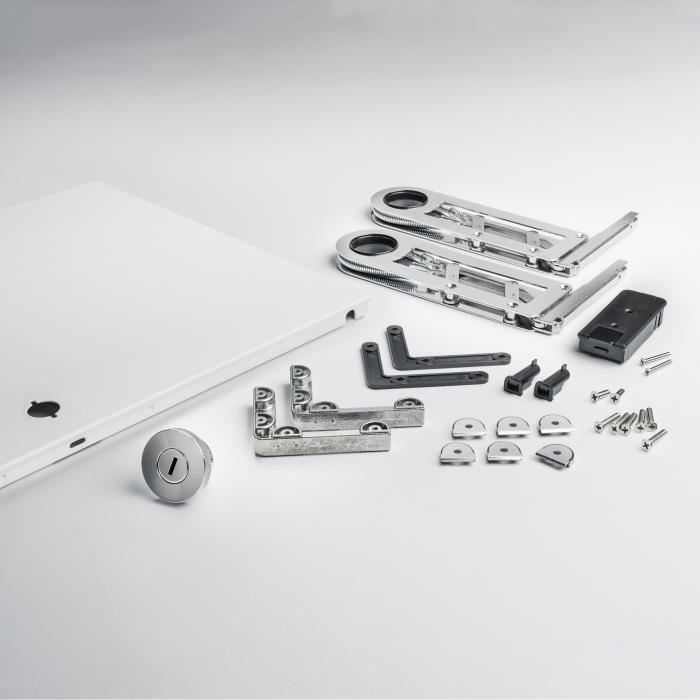 Kit complet porte abattante pour USM Haller 705x350 Blanc pur