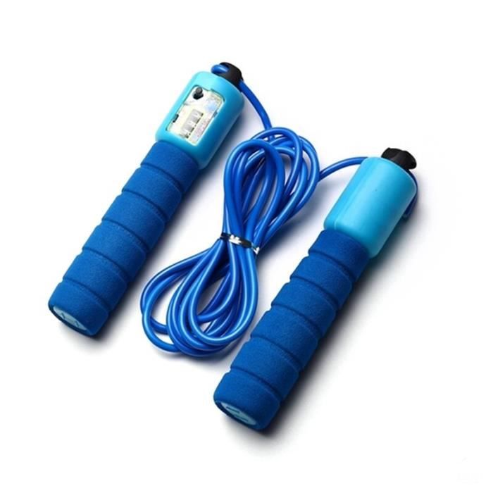 Nouvelle corde à sauter professionnelle d'éponge avec le compteur électronique 2.9m équipement d'entr - Modèle: Bleu - HSJSTSA02457