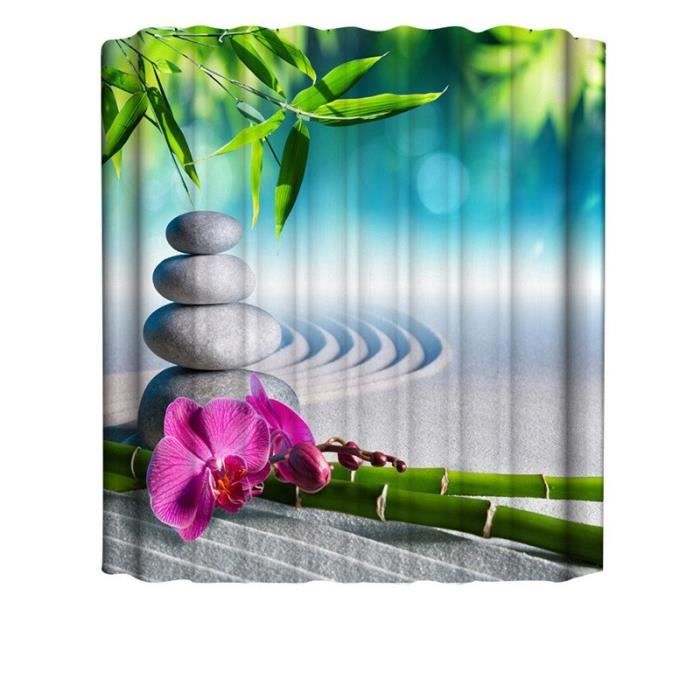 L11065 Rideau de douche et tapis de bain ensemble imperméable Polyester salle de bain tissu nouveau rideau de douche étanche avec