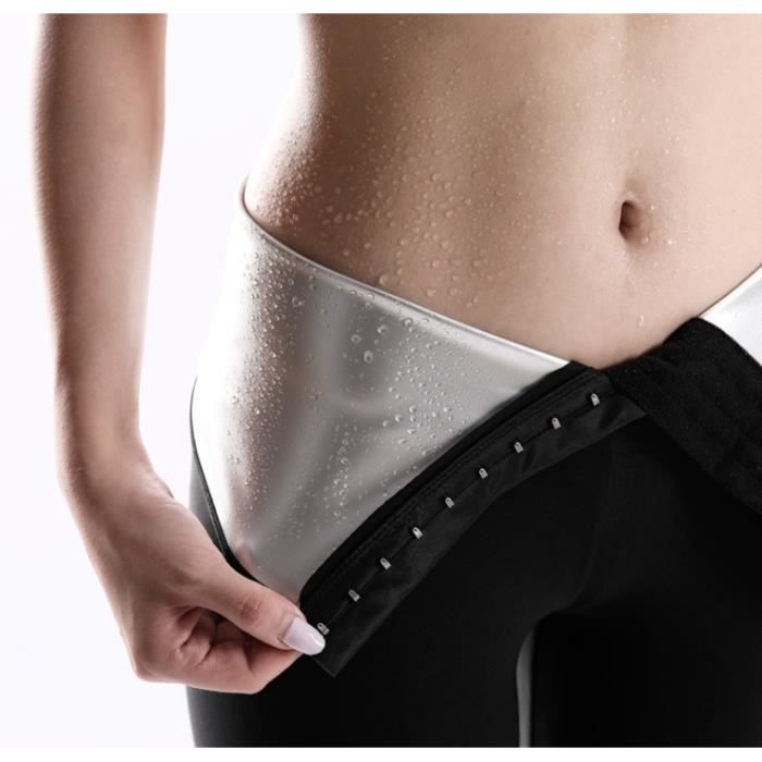 Sauna Sweat Shapewear Short Taille Haute pour Femme Perte Poids Pantalon,Contrôle du Ventre Shapewear Short Amincissant en -L