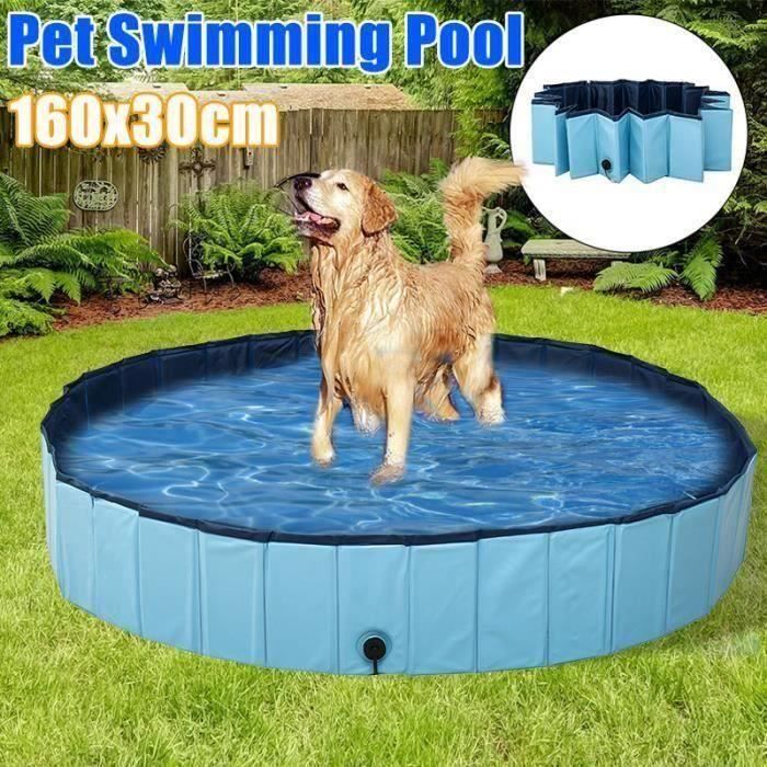 Baignoire de toilettage piscine 160 x 30 cm pour animal de compagnie