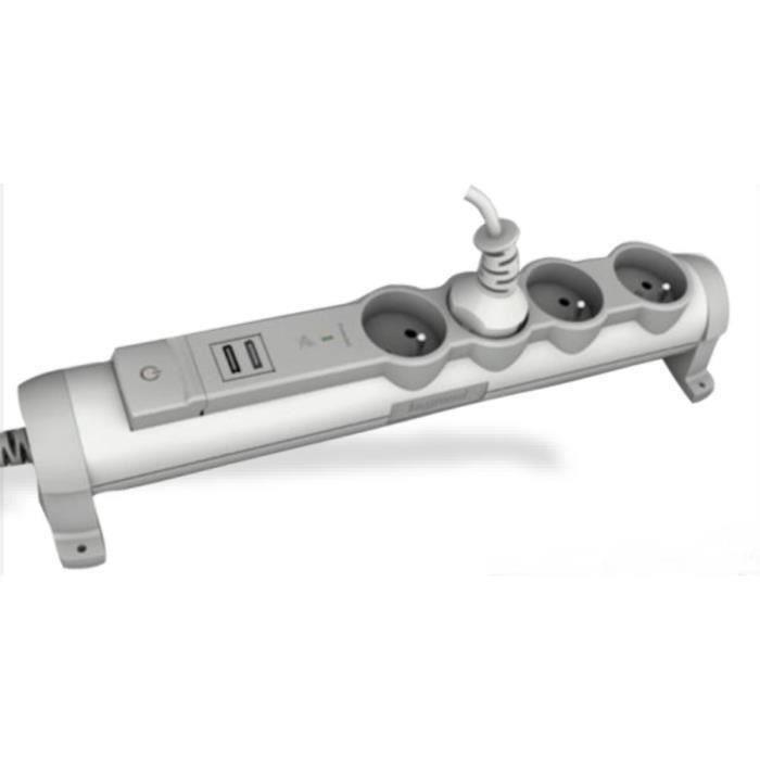 LEGRAND Rallonge multiprise 4x2 P+T 2 chargeurs USB