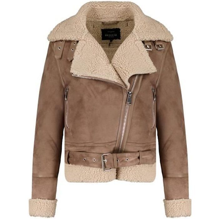 DEELUXE Blouson bombardier suédine MELISSA Taupe