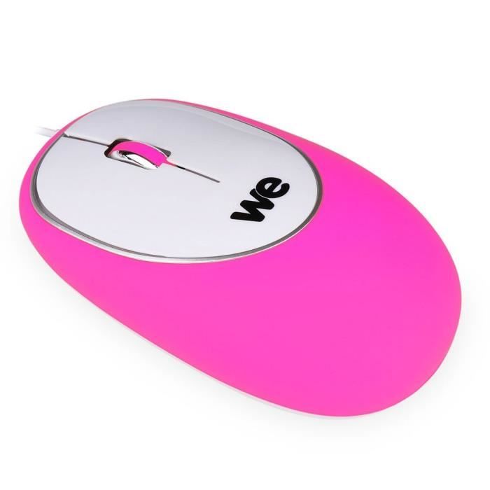 Souris filaire silicone WE fushia