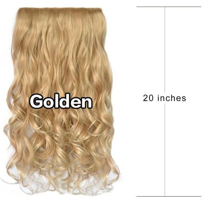 OHP Perruque Femme Cheveux Humains Brésiliens Naturels Ondulé Doré