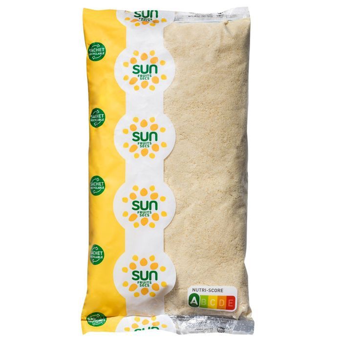 Poudre d'amande en sachet de 500g. Pour sublimer vos préparations culinaires.