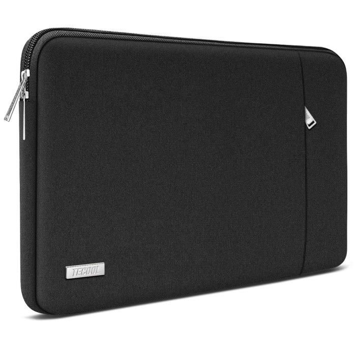 TECOOL 12.5 - 13 Pouces Housse PC Ordinateur Portable en Cuir PU Pochette Protecteur pour Macbook Air/Pro 13, XPS HP Envy - Marron