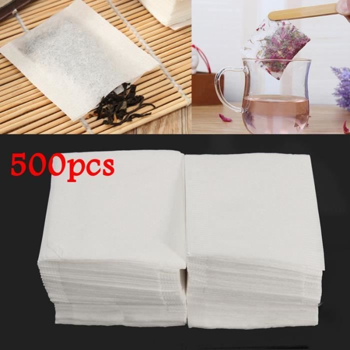 TEMPSA 500PCS Sachet à Thé Vide Sac Filtre Infuseur Passoire Passe Non-tissé Tea bag