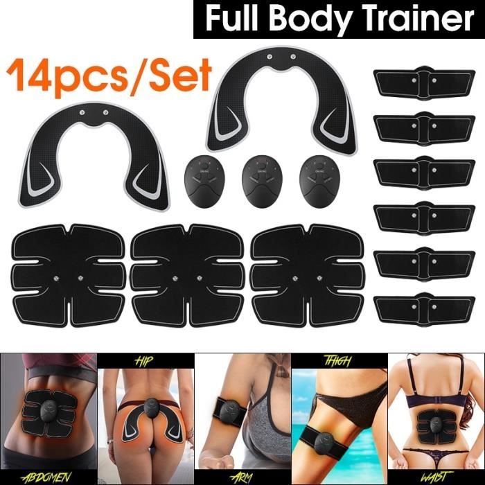 14 Pcs Appareil de Musculation Fitness Muscle équipement d'entraînement Hanche Fesses De Levage