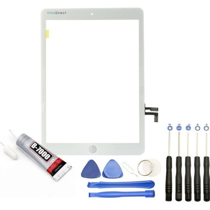 Vitre tactile compatible avec iPad 5 A1822 A1823 Taille 9.7\
