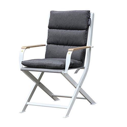 Westfield extérieur Maison Zircon Jardin Chaise de Salle à Manger L Blanc-Gris WF-CHAIR-AMBD18-CHWH-CUGR
