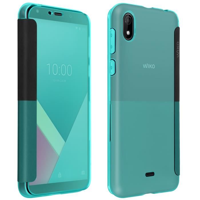 Housse Wiko Y61 Fenêtre Intelligente Tactile Easy Folio Original Bleen pacifique Bleu