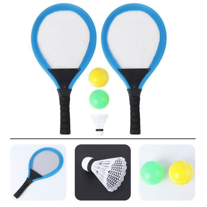 2 pièces raquette de tennis pour enfants sûrs durables accessoires de jeu KIT BADMINTON - PACK BADMINTON - ENSEMBLE BADMINTON