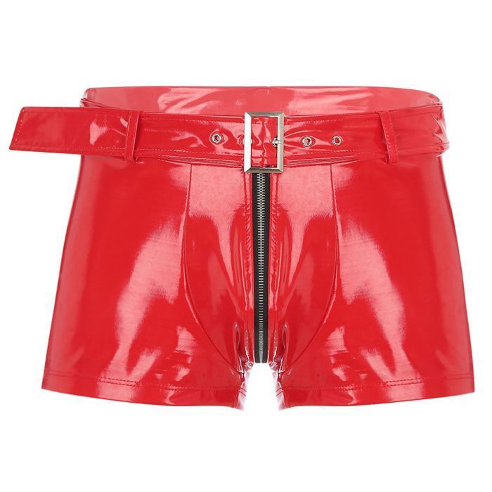 Slip Uomo In Elastam, Finto Latex, Wet Look, Nero, String, Nuovo Con Etichette