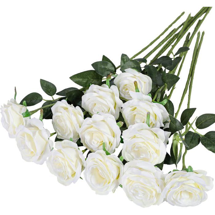 48 Fleurs Artificielles Roses Et Pivoines | Déco Mariage, DIY Bouquet - Fleurs En Tissu