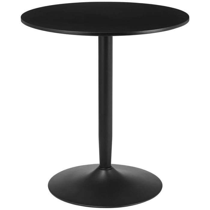 Table de Salle à Manger ronde 2 personnes pied en acier pied antidérapant idéal les petits espaces