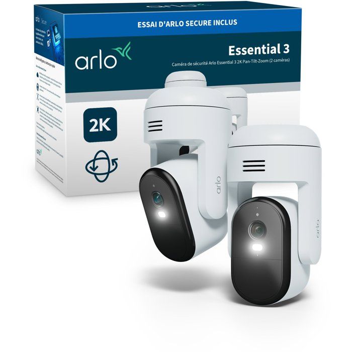 Camera de Securite exterieure 2K PTZ Arlo Essential 3 Kit de 2 cameras - vue 4