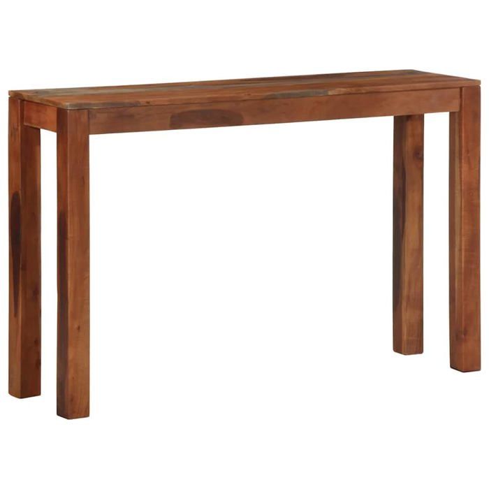 Table console en bois dacacia - vidaXL - 120x30x76 cm - Bois massif - Finition couleur miel - Rétro - Rectangulaire