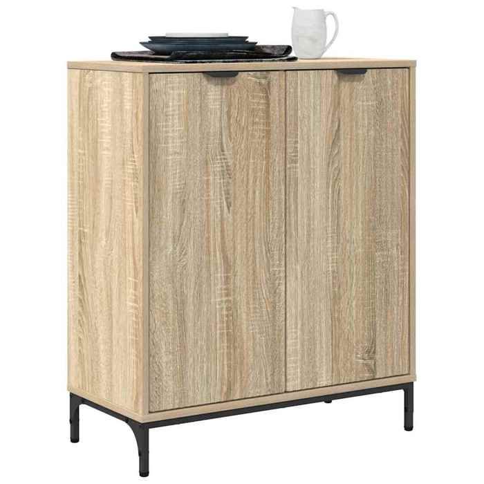 Buffet bahut/Commode MVS - multi-rangement - Meuble sur pied - Chêne Sonoma 69 5x33x82cm Bois dingénierie &26_4189963