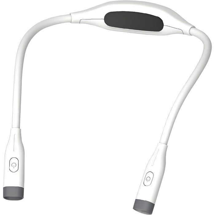 Lampe de Lecture de Cou Rechargeable Liseuse 3 modes couleur et intensité lumineuse réglable pour Lecture Tricot et bricolageblanc