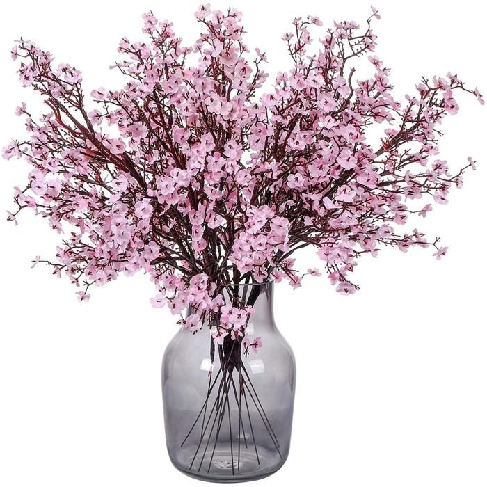 Fleurs séchées factices en vrac style automnal arrangement floral pour centre de table ou étagère. Label