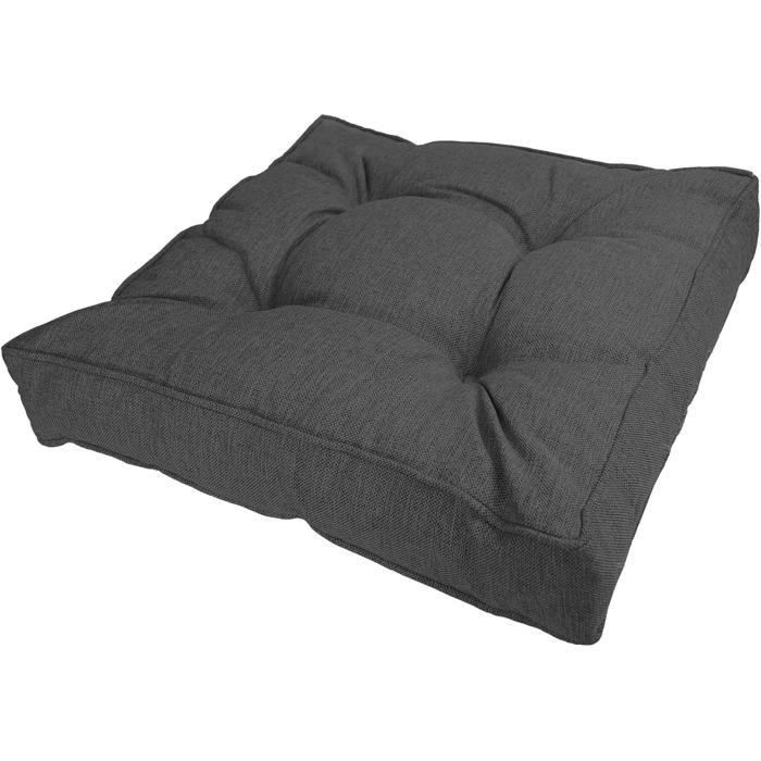 Galette de Chaise dExtérieur Anthracite 70x70x10 cm - Pour Jardin et Balcon - Assise Confortable Résistante