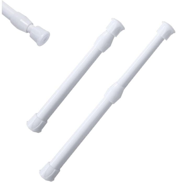 Barre de tension télescopique extensible pour rideaux facile à installer - idéale pour douche baignoire ou armoire (30-50cm)