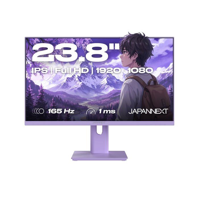 Ecran PC Gamer JAPANNEXT 23.8 IPS Full HD 1920x1080 165Hz 1ms Pastel JN I238F165 HSP PP