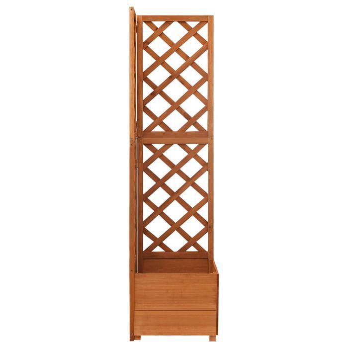 Garden-Jardinière - JARDINIÈRE - BAC A FLEUR - Jardinière dangle en treillis 40x40x150cm Bois de sapin massif - Assemblage Facile_0