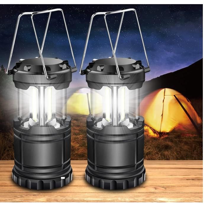 Lot de 2 lanterne camping Lampe Camping LED camping accessoires kit de survie pour ouragan urgence tempête pannes lanterne