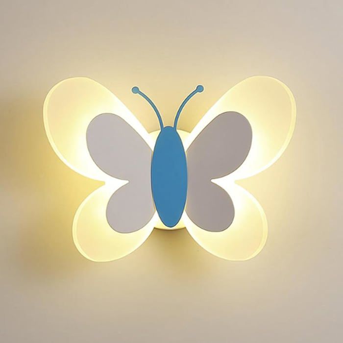 Applique Murale LED Lampe Murale Créative Papillon Appliques pour Chambre Enfant Couloir Escalier blanc APPLIQUE DINTERIEUR