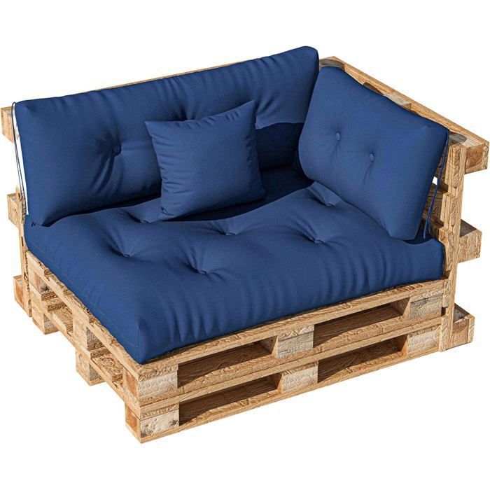 Coussin de banc VERCART matelas assise dossier jardin canapé lot de 4 pièces grand confort étanche à leau 120x80x40cm bleu Coussin de banc VERCART matelas assise dossier jardin canapé lot de 4 pièces grand confort étanche à leau 120x80x40cm bleu