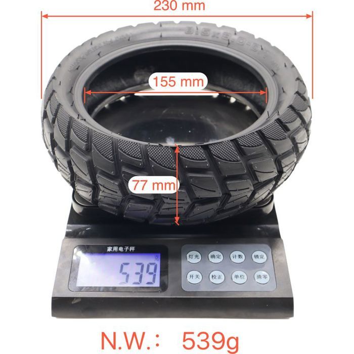 Pneu tout-terrain tubeless 8530-61 pour trottinette/draisienne électrique 1S m365 pro pneu tout-terrain renforcé