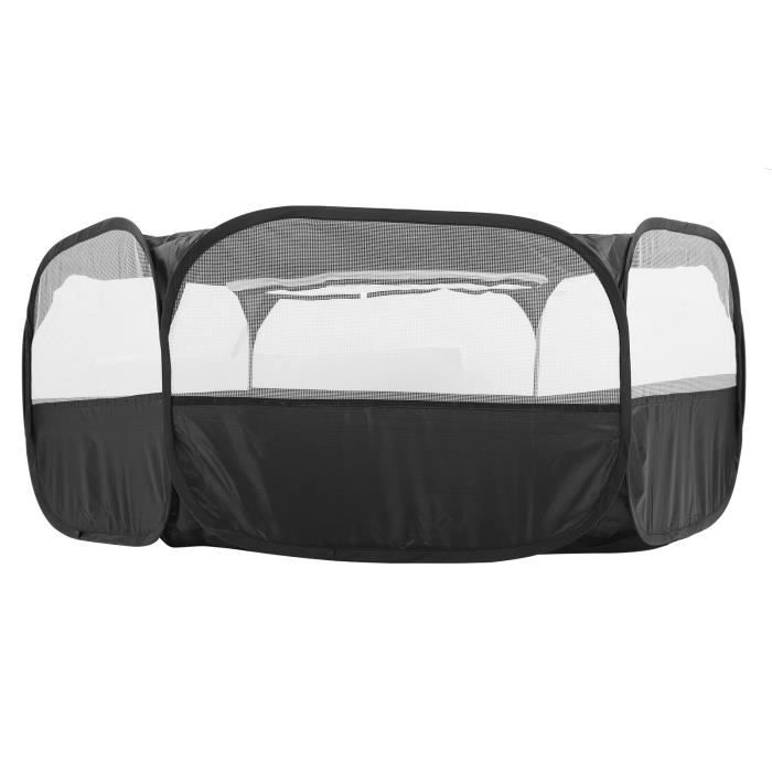 Parc Bébé DREAMADE 206x147x68,5 Cm – Tissu Oxford + Maille Respirante, 50 Balles, Porte Zippée, Sac Transport – Gris