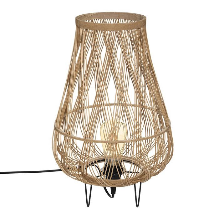 Lampe à poser en rotin H44 Daria Atmosphera