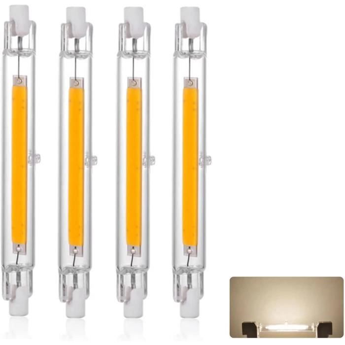 LPG Ampoule LED R7S 118mm 30W Dimmable, Blanc Chaud 3000K 3000LM, Linéaire  Remplacer Lampe Halogène J118 300W, Éclairage à 360 Degrés, Sans