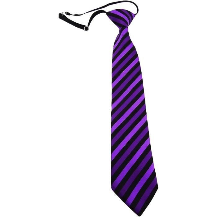 Cravate De Sécurité Pré-nouée TigerTie - Élastique Réglable, Uni Blanc, Pour Métiers De Service Ou Occasions Formelles