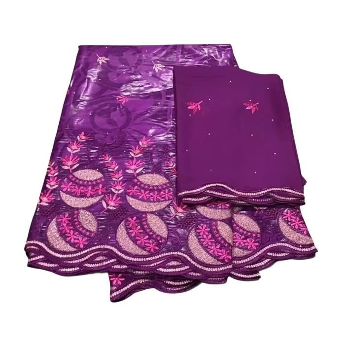 Bazin Riche Africain en Dentelle avec Écharpe pour Robe de Soirée,Tissu ...