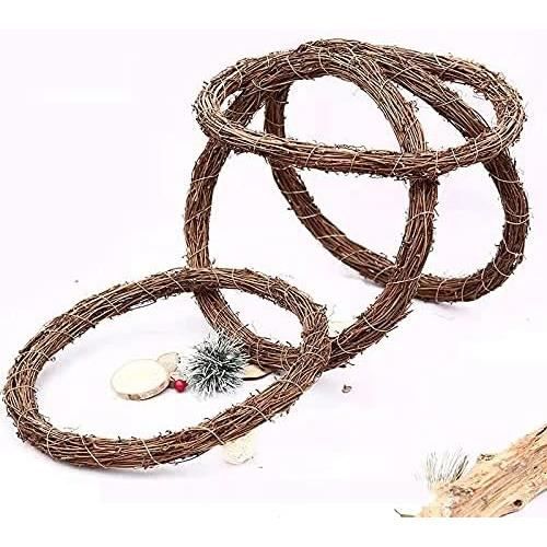 30 Anneaux En Rotin Naturel Pour Couronnes DIY - Déco Noël, Artisanat, Décorations Maison