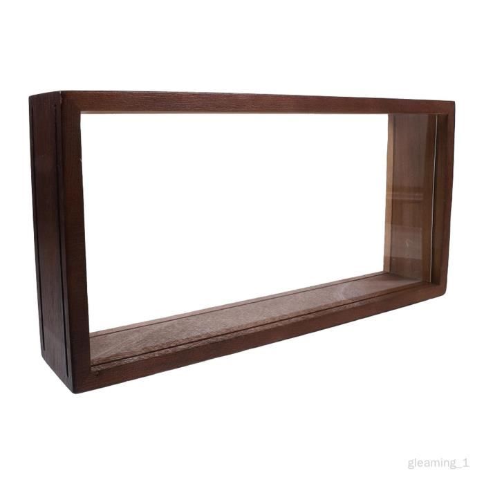 Cadre Vitrine (shadow Box) Avec Fente Supérieure - Dimensions 21.7x26.7 Cm, Intérieur 20x25 Cm, MDF Noir - 14
