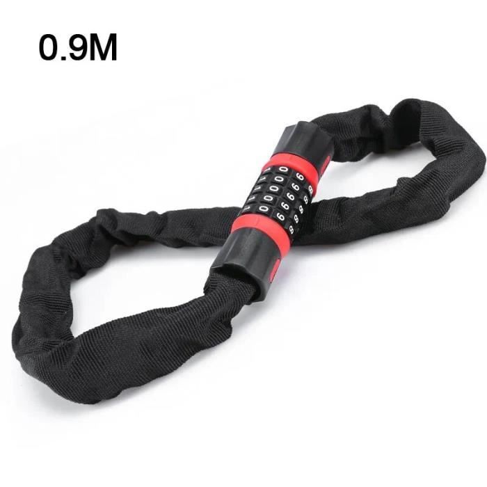 Bloque Roue,Serrure De Vélo Antivol à Code à 5 Chiffres, Accessoire De Sécurité Pour Vélo, Câble
