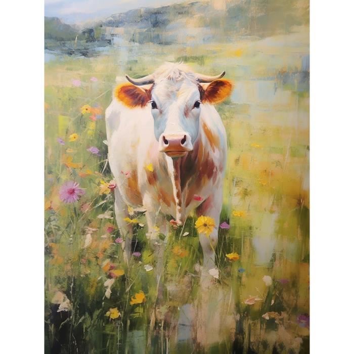 Kit Diamond Painting Pendentif Vache Highlands - Broderie Diamant à Suspendre, DIY Déco Ou Cadeau - 6