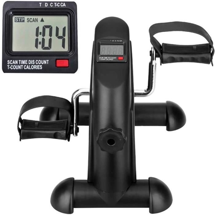 Mini Velo Pédalier Appartement Himaly Cardio Fitness Musculation Écran  LCD Noir