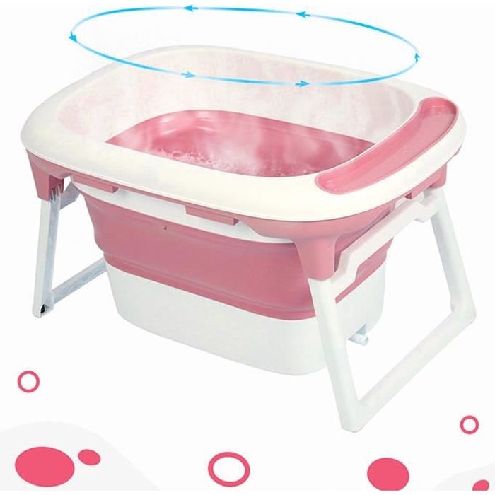 Mixmest Baignoire Bebe Pliable Et Evolutive Avec Coussin Suspension Rose 3 En 1 Cdiscount Puericulture Eveil Bebe