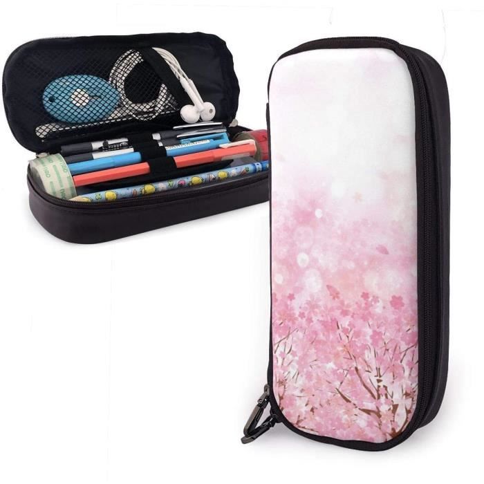Trousse à Crayons Fleurie Grande Capacité - En Polyester, Pour école, Bureau, Voyage - Pochette Organisatrice Pour Filles, Garçons, Ados