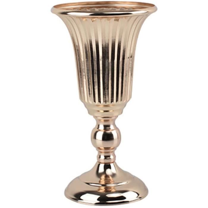 Metal Trumpet Vase Golden Vase Centres de Mariage Polyvalent Vase