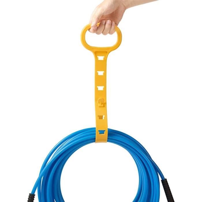 Support Rangement Tuyau D'Arrosage PHENOFICE - Étagère Murale Acier, Gain De Place Garage/Jardin (Argent, 22.5cm)