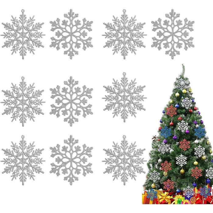 Flocon de Neige Decoration, 36 PièCes Sapin De NoëL Flocons De Neige