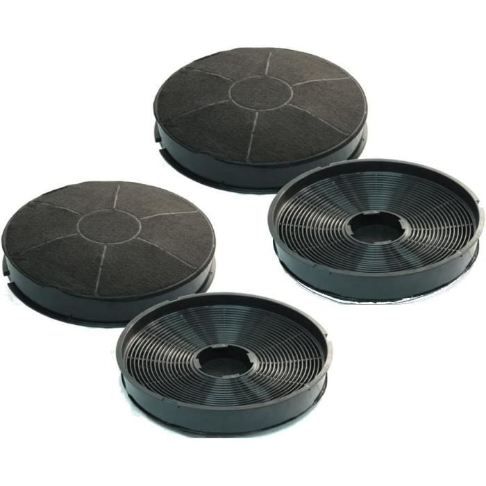 Lot De 2 Filtres à Charbon Actif Universels 190 Mm Pour Hotte Aspirante - Rond, Remplacement V10/V2