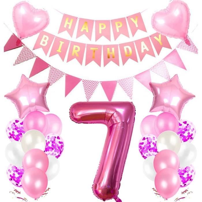 7er Anniversaire Fille Ballon, Ballon Chiffre 7 Rose, Ballon Helium Numéro  Rose, Ballon 7 Ans Fille, Ballons Anniversaire 7 an, Anniversaire Fille 7  an Parti Décoration : : Cuisine et Maison